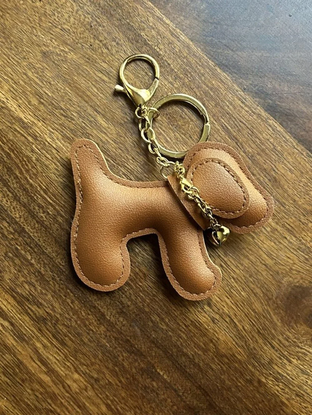 New PUPPY LOVE Bag Charm, Key Ring, British Tan